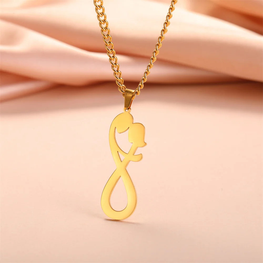 Collar Colgante Pareja Infinito oro