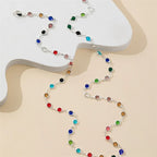 Collar colgante de estilo bohemio multicolor plata
