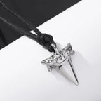 Collar Colgante Diente de Tiburón para Hombre plata