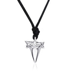 Collar Colgante Diente de Tiburón para Hombre plata