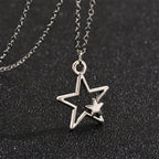 Collar Colgante Doble Estrella