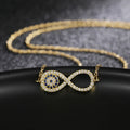 Collar Colgante de Circón Símbolo Infinito