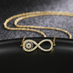 Collar Colgante de Circón Símbolo Infinito