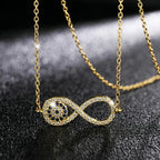 Collar Colgante de Circón Símbolo Infinito