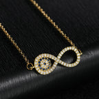 Collar Colgante de Circón Símbolo Infinito