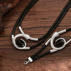 Collar Colgante y Pulsera Geométricos plata