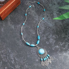 Collar Colgante Étnico Turquesa