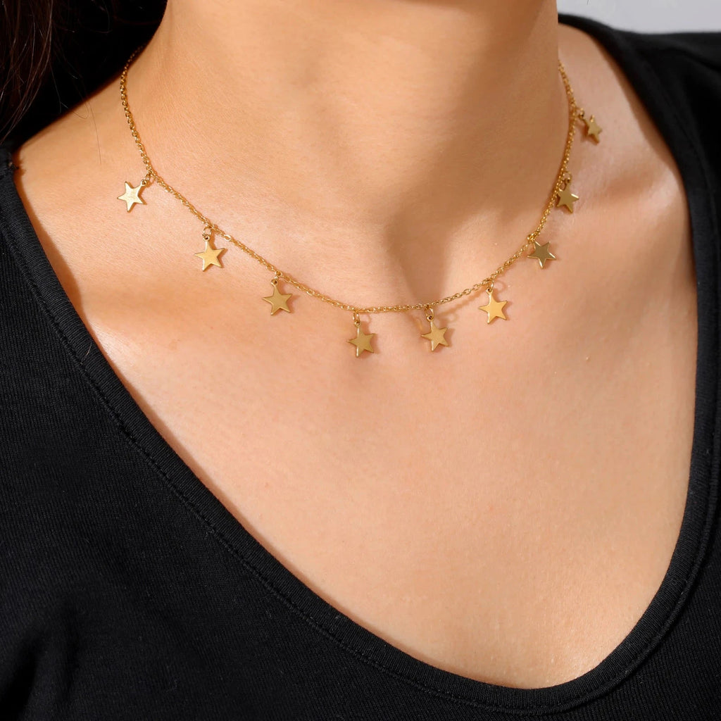 Collar Colgante Estrella Astrología oro