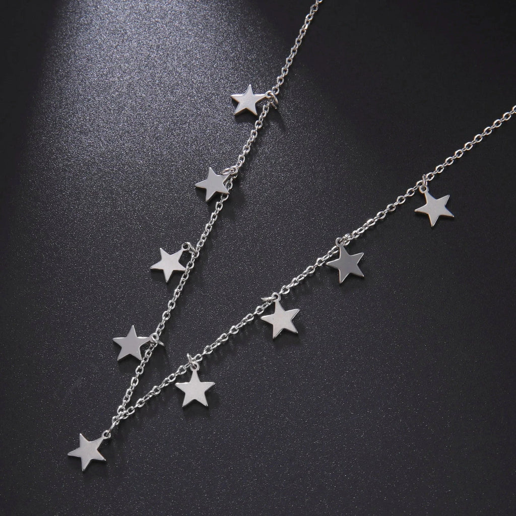 Collar Colgante Estrella Astrología plata