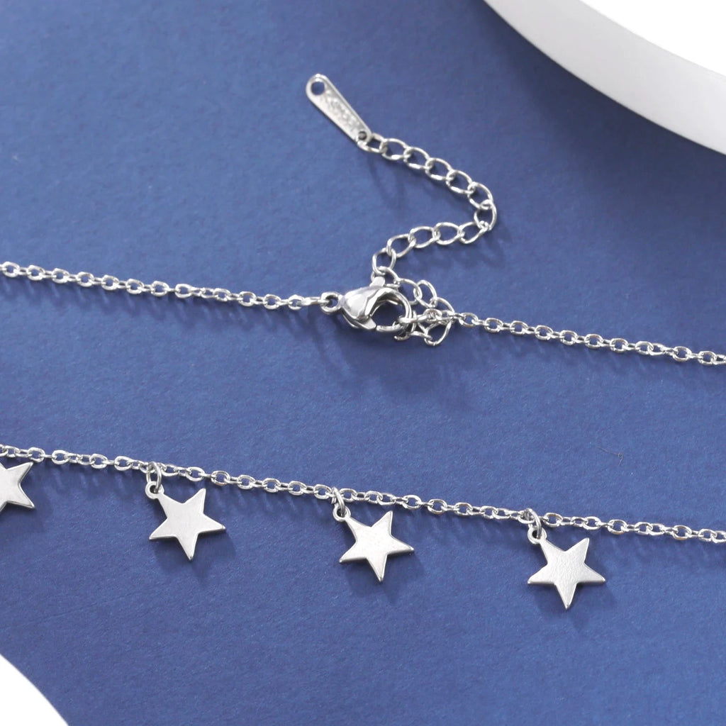 Collar Colgante Estrella Astrología plata