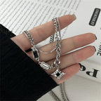 Collar con colgante de estrella con piedra de circonio