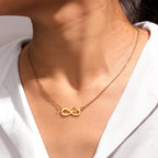 Collar Colgante Mujer Símbolo Infinito y Corazón oro