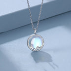 Collar Colgante Fertilidad con Piedra de Luna de Circón