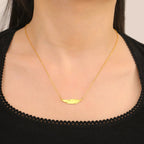 Collar Colgante Pluma Fina estilo b oro
