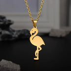 Collar Flamenco Rosa Majestuoso Oro