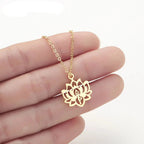 Collar Colgante Flor de Loto Mujer