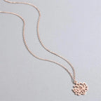 Collar Colgante Flor de Loto Mujer oro rosa