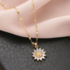 Collar con colgante de flor de margarita