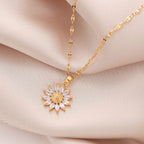 Collar con colgante de flor de margarita