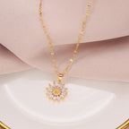 Collar con colgante de flor de margarita