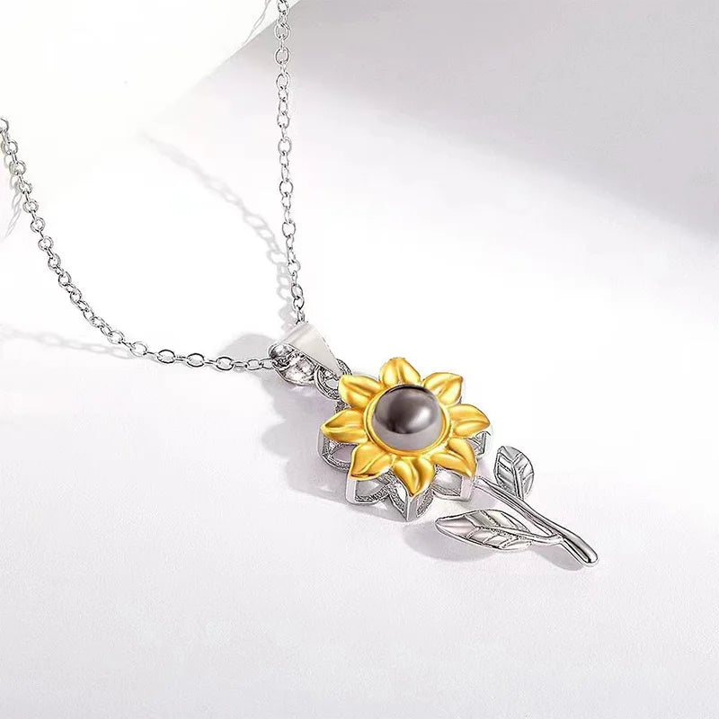 Collar Colgante Flor de Girasol