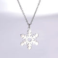 Collar Colgante Copo de Nieve Plata