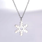 Collar Colgante Copo de Nieve Plata