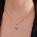Collar Colgante Copo de Nieve Invierno plata