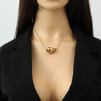 Collar Colgante Gota de Agua oro estilo 2