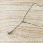 Collar Colgante Gota de Agua Fina plata