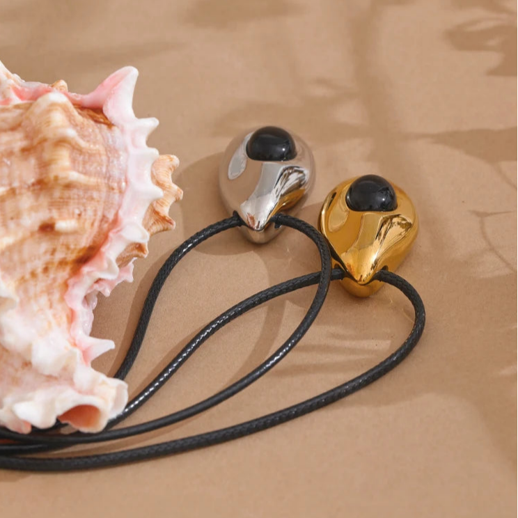 Collar Colgante Gota de Agua Estilo Bohemio plata