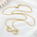 Collar Colgante Infinito Corazón Y Circonio oro