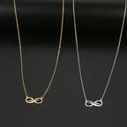 Collar Colgante Infinito Dorado Mujer plata