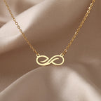 Collar Colgante Infinito Dorado Mujer oro