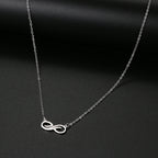Collar Colgante Infinito Dorado Mujer plata