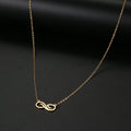 Collar Colgante Infinito Dorado Mujer oro
