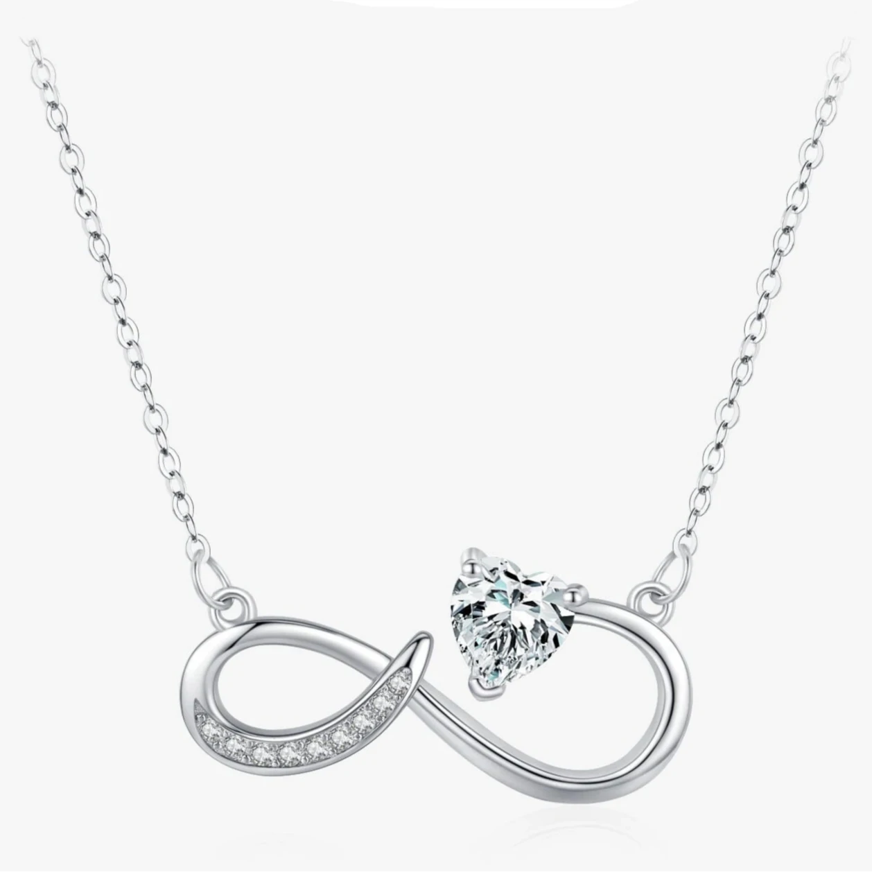 Collar Colgante Infinito y León en Circonio