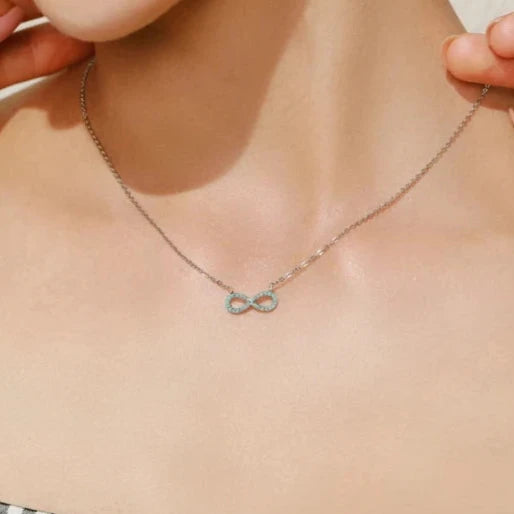Collar Colgante Infinito Turquesa