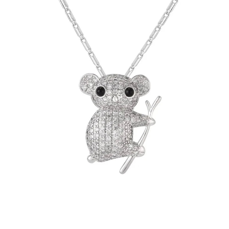 Collar Koala Piedras Plata