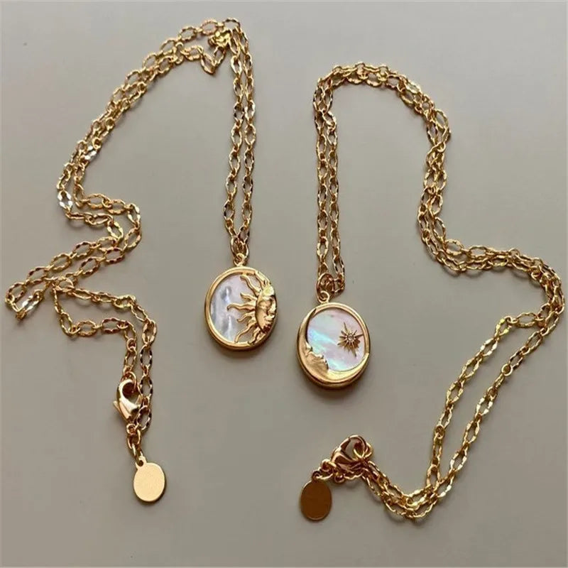 Collar Colgante Luna o Sol Redondo