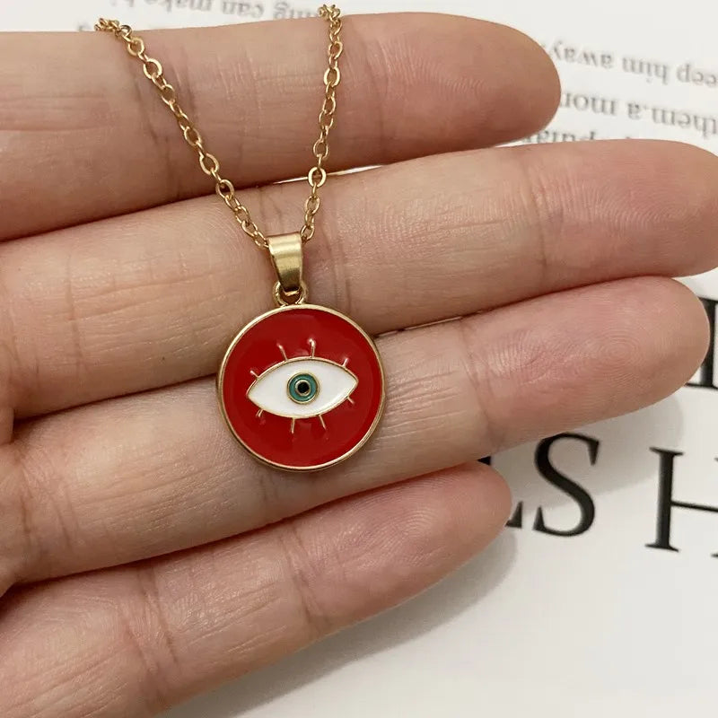 Collar Colgante Nazar Boncuk Rojo
