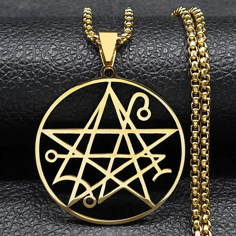 Collar Colgante Necronomicon Lovecraft Cthulhu oro