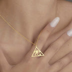 Collar y colgante Ojo de Horus Egipcio Oudjat para mujer oro