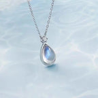Collar Colgante Oval Fertilidad de la Mujer Piedra de Luna
