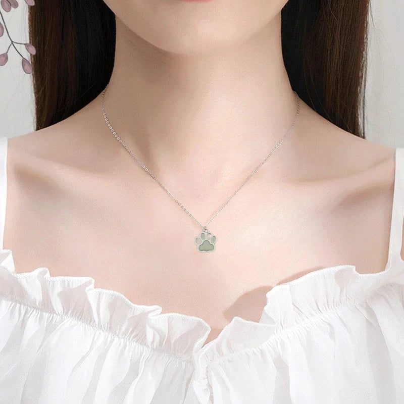 Collar Colgante Huella de Perro 