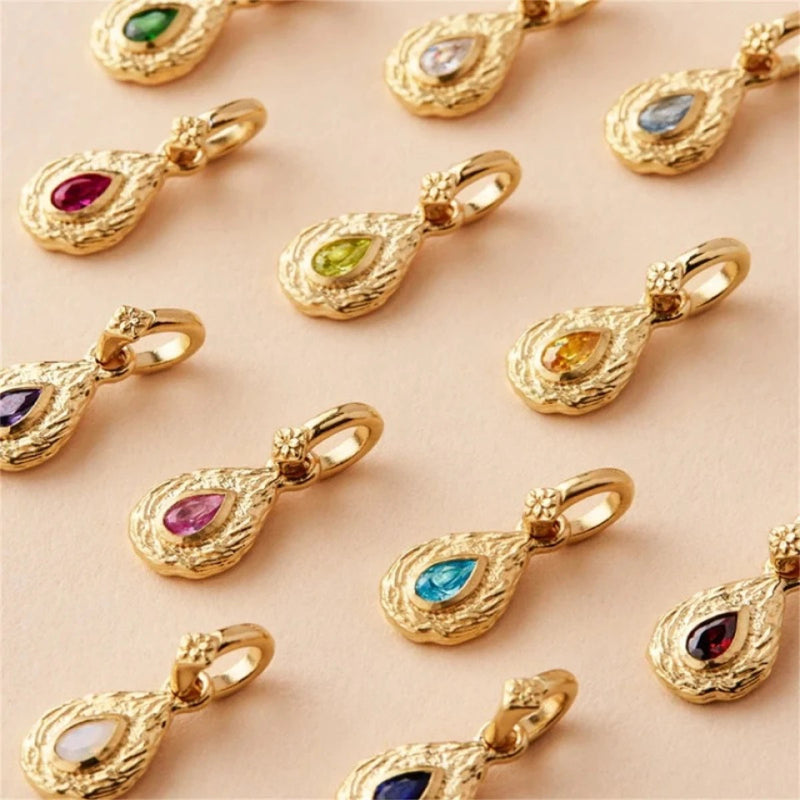 Collar Colgante Piedra de Nacimiento de Color