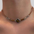 Collar con colgante Gargantilla Ojo de Tigre