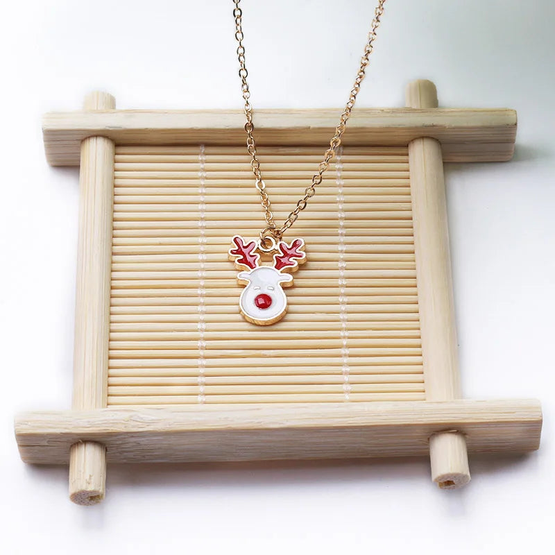 Collar Colgante Reno de las Nieves de Navidad