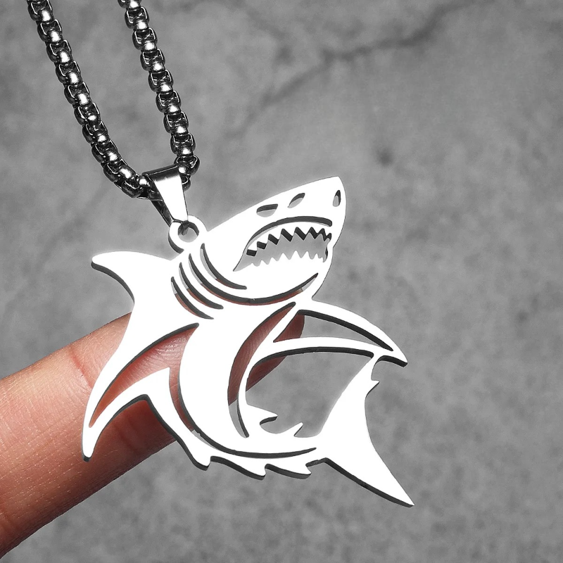 Collar Colgante de Tiburón para Hombre