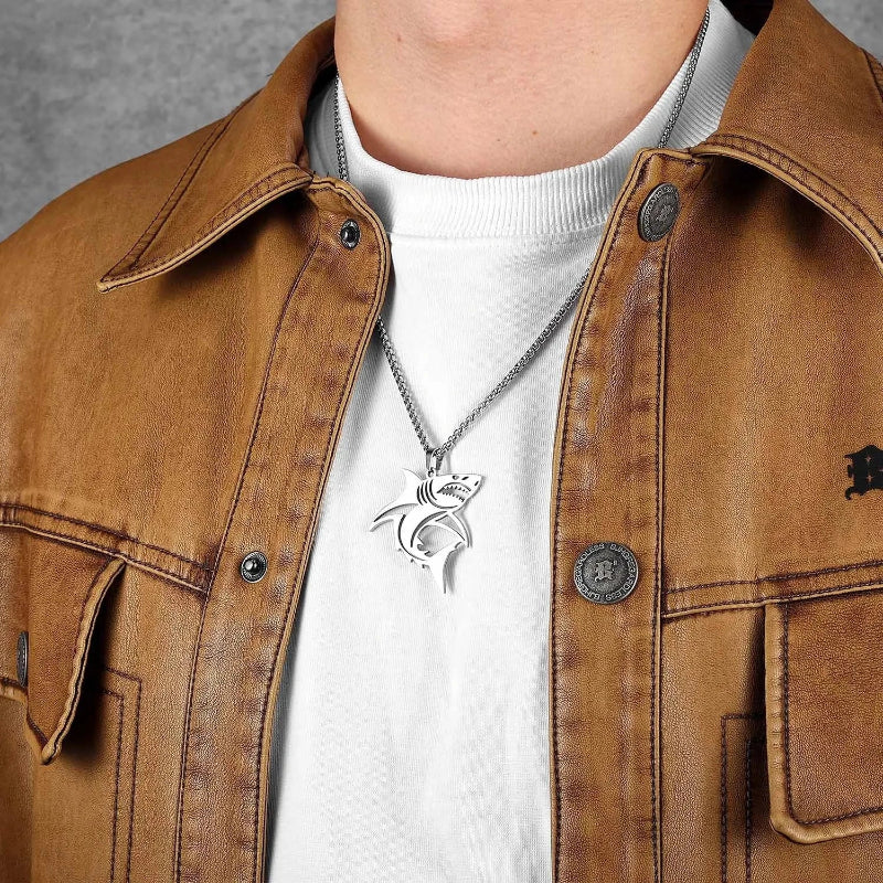 Collar Colgante de Tiburón para Hombre